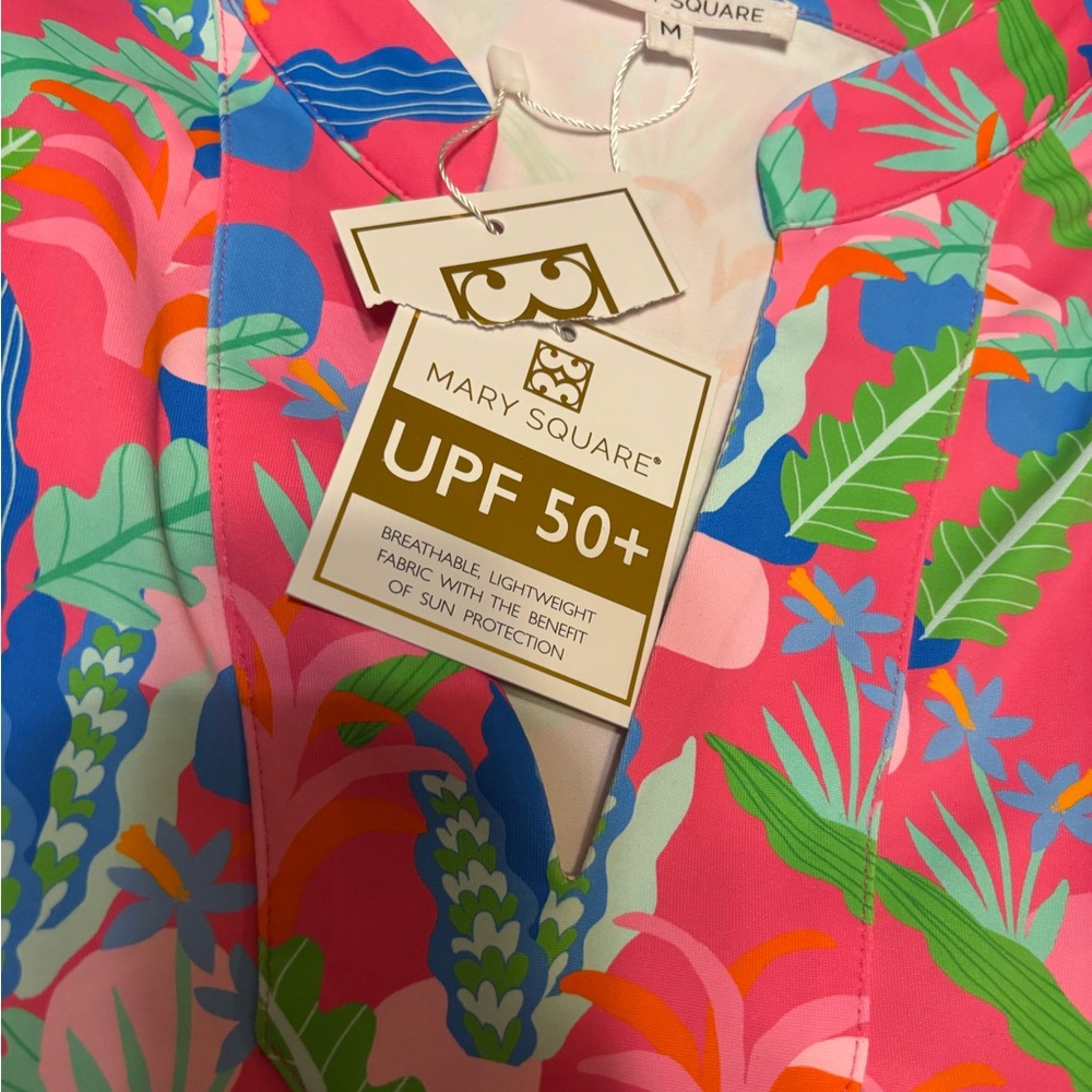 Mary Square Tropical Print Dress - Picture 2 of 3